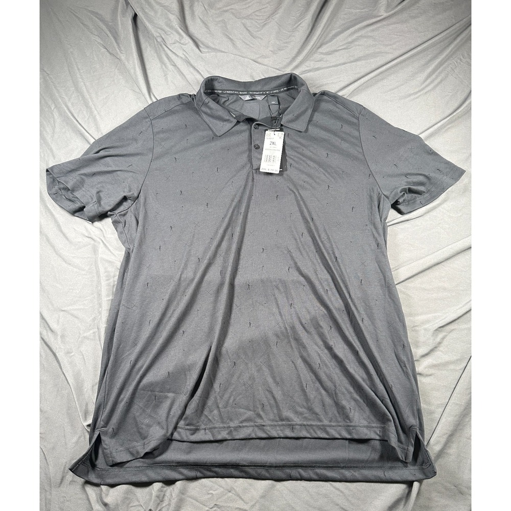 Adidas Adicross Drive Golf Polo Shirt Mens 2XL Gray‎ Stretch Performance Tennis